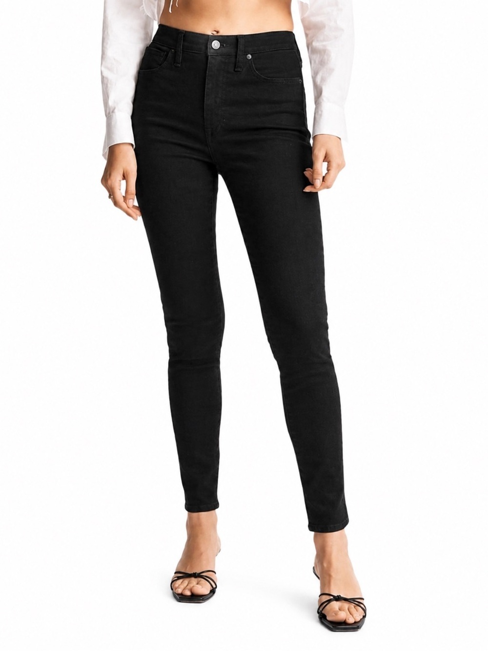 Madewell NWT 9” high rise skinny black jeans, size 23